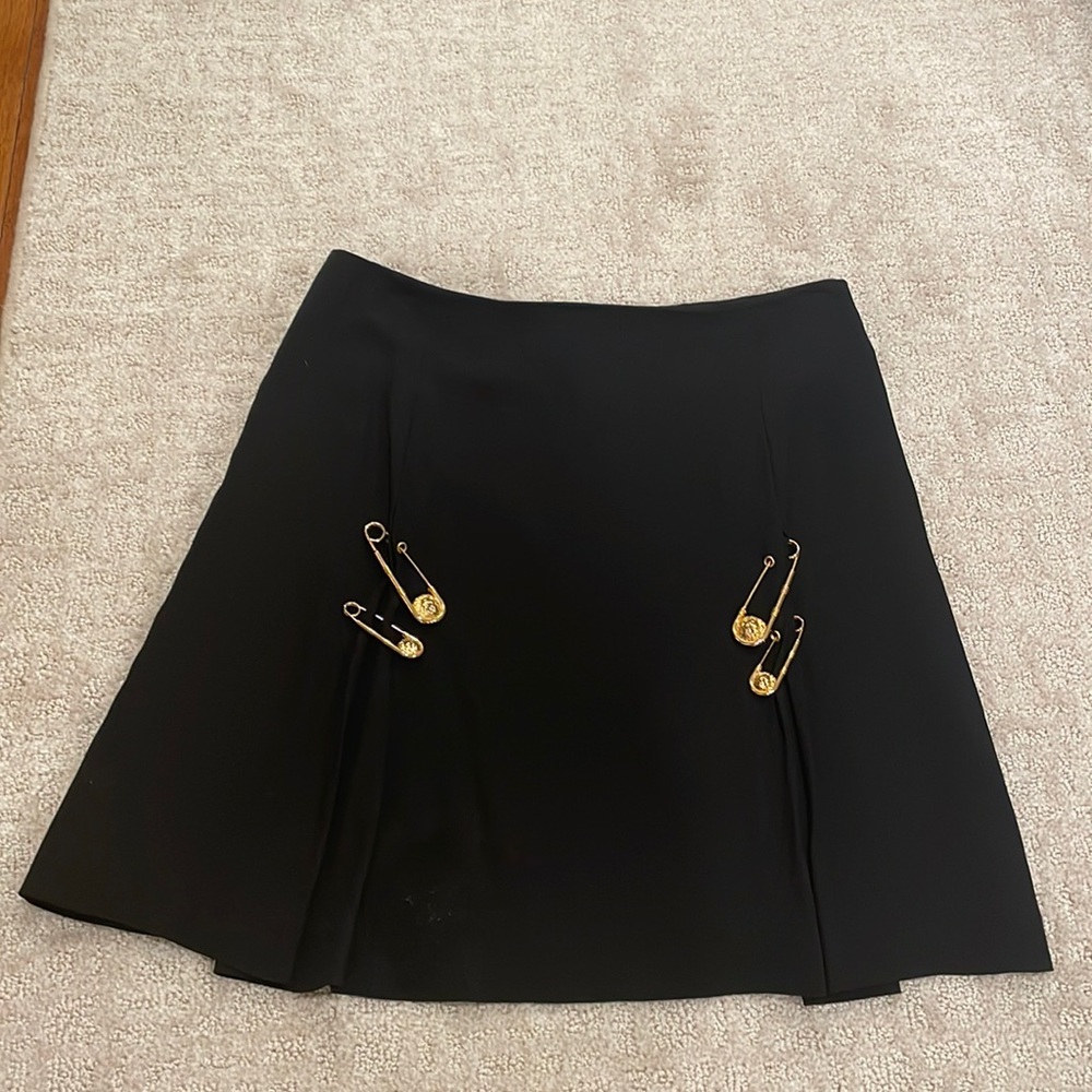 Versace Versus Black Pleated Mini—Size 40